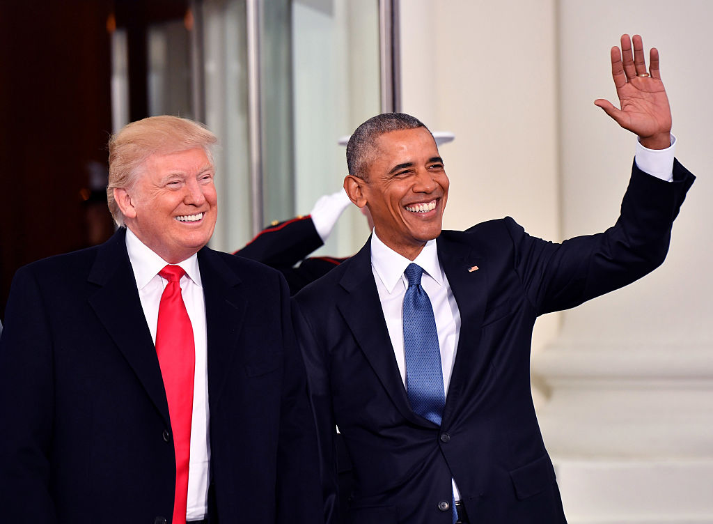 Donald And Melania Trump Arrive At White House Ahead Of Inauguration