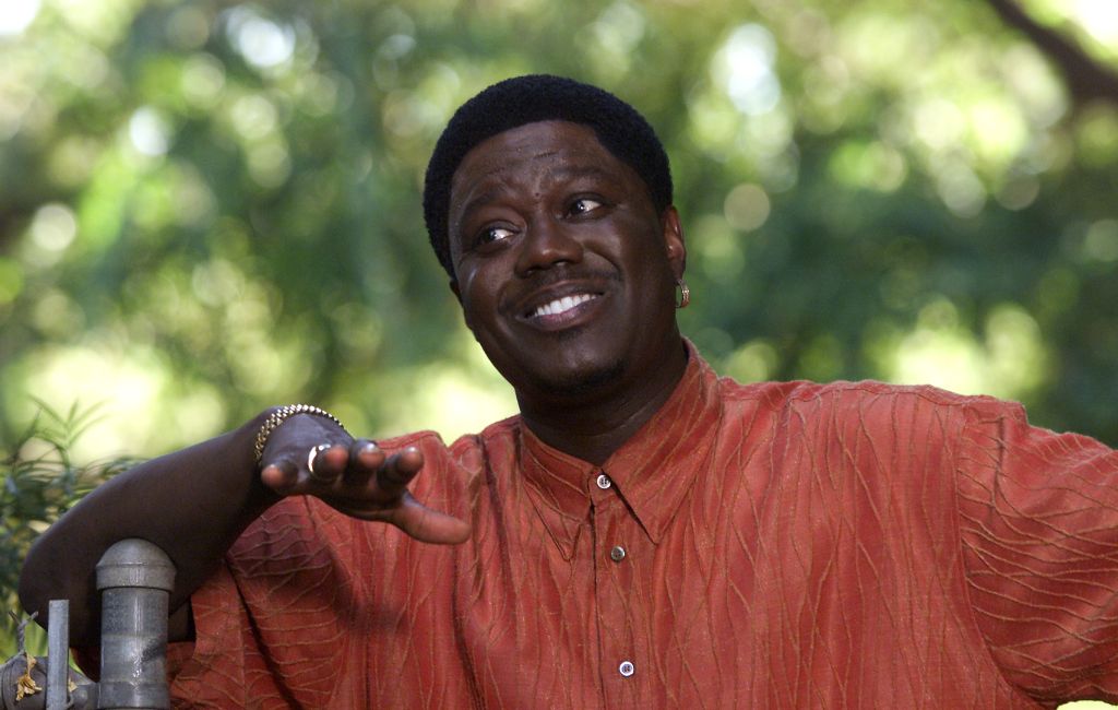 Comedian Bernie Mac takes a break during a recent taping of his show for Fox TV.