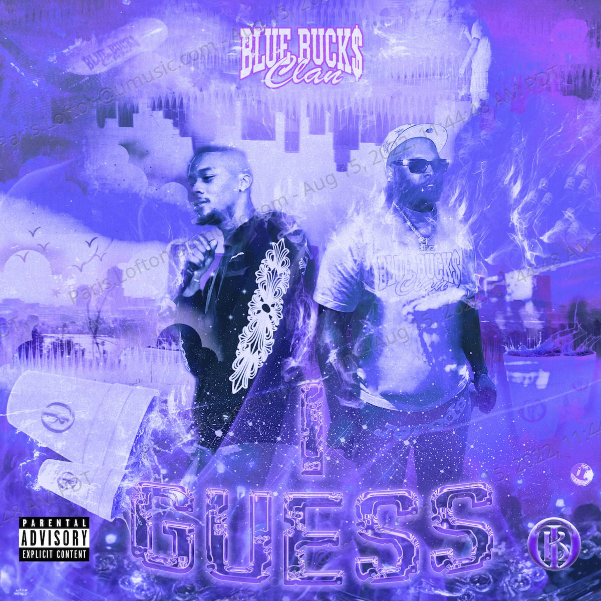 Press photo and artwork for BLUEBUCKSCLAN "I GUESS" and "CLAN WAY 3