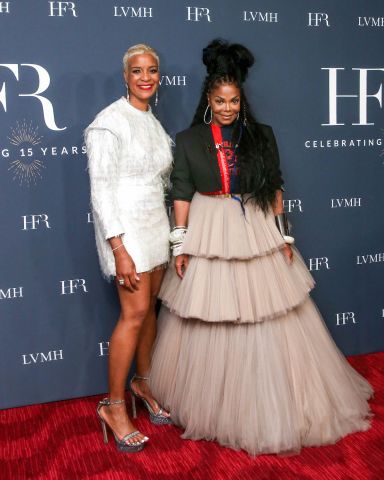 Brandice Daniel and Janet Jackson at Harlem’s Fashion Row Fashion Show celebrating their 15th Anniversary in partnership with LVMH Moët Hennessy Louis Vuitton.