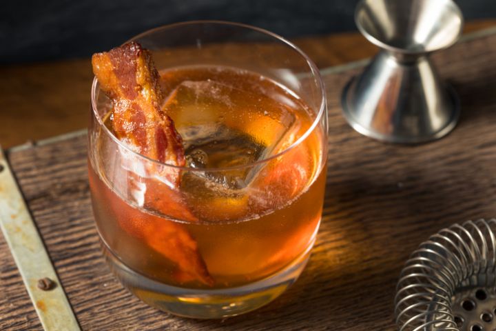 Boozy Maple Bacon Old Fashioned Cocktail