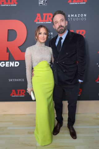 Jennifer Lopez and Ben Affleck attend the AIR : Courting A Legend Premiere