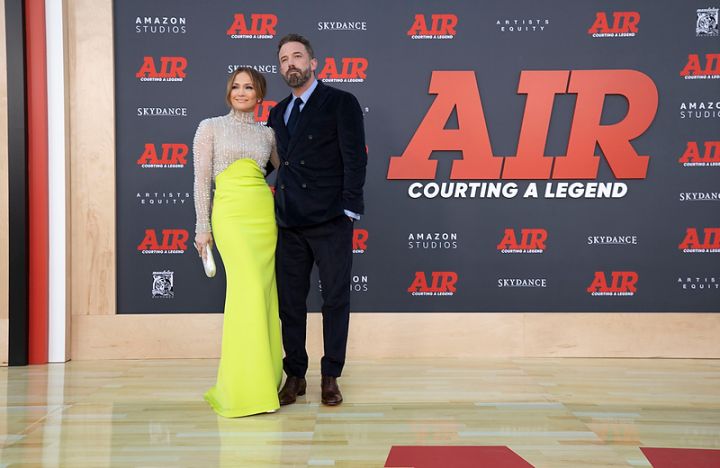Jennifer Lopez and Ben Affleck attend the AIR : Courting A Legend Premiere