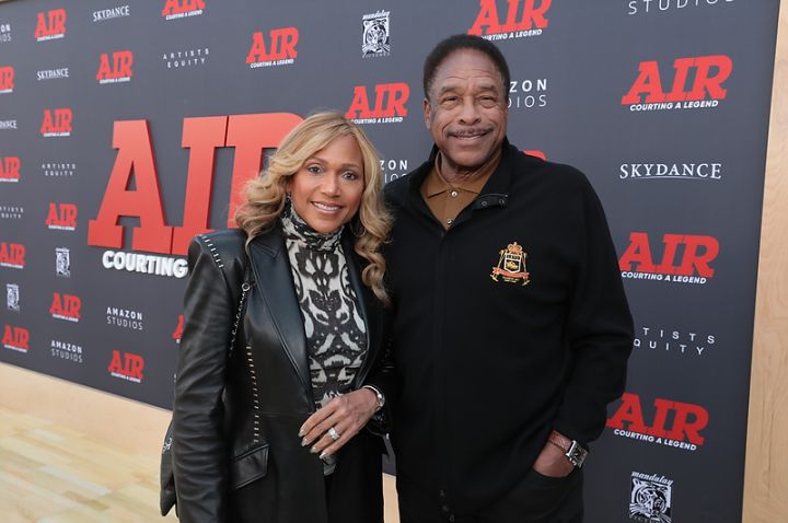 Tanya and Dave Winfield attend the AIR : Courting A Legend Premiere