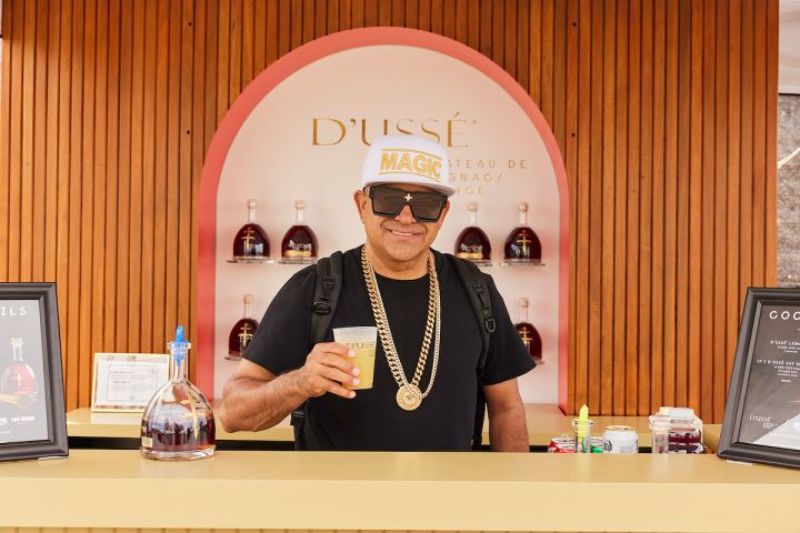 Bryson Tiller, N.O.R.E, Dem Franchize Boyz and more toast with D'USSÉ at Lovers & Friends in Las Vegas