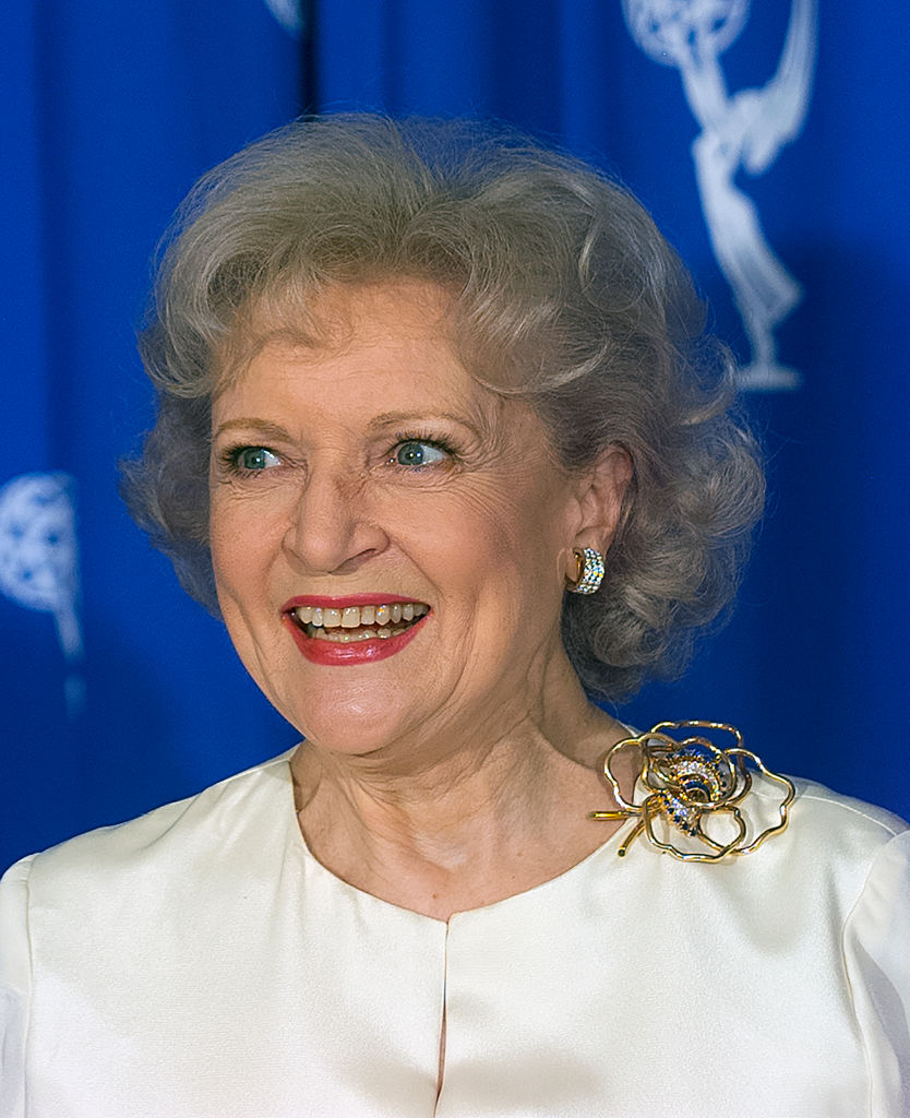 Betty White backstage at Emmy Awards Show