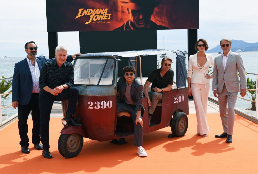 "Indiana Jones and The Dial Of Destiny" Photocall at Carlton Pier - The 76th Annual Cannes Film Festival