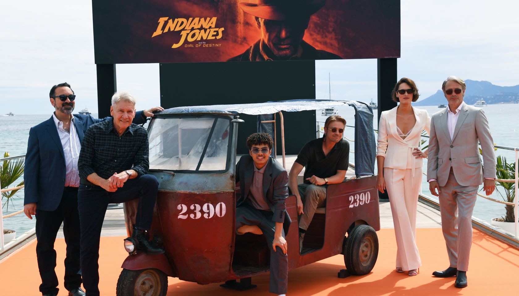 "Indiana Jones and The Dial Of Destiny" Photocall at Carlton Pier - The 76th Annual Cannes Film Festival