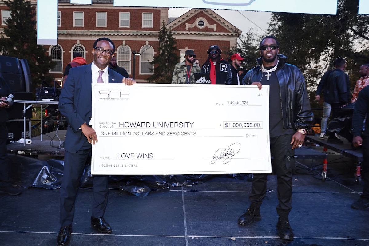 Diddy Donates to Howard University at Yardfest