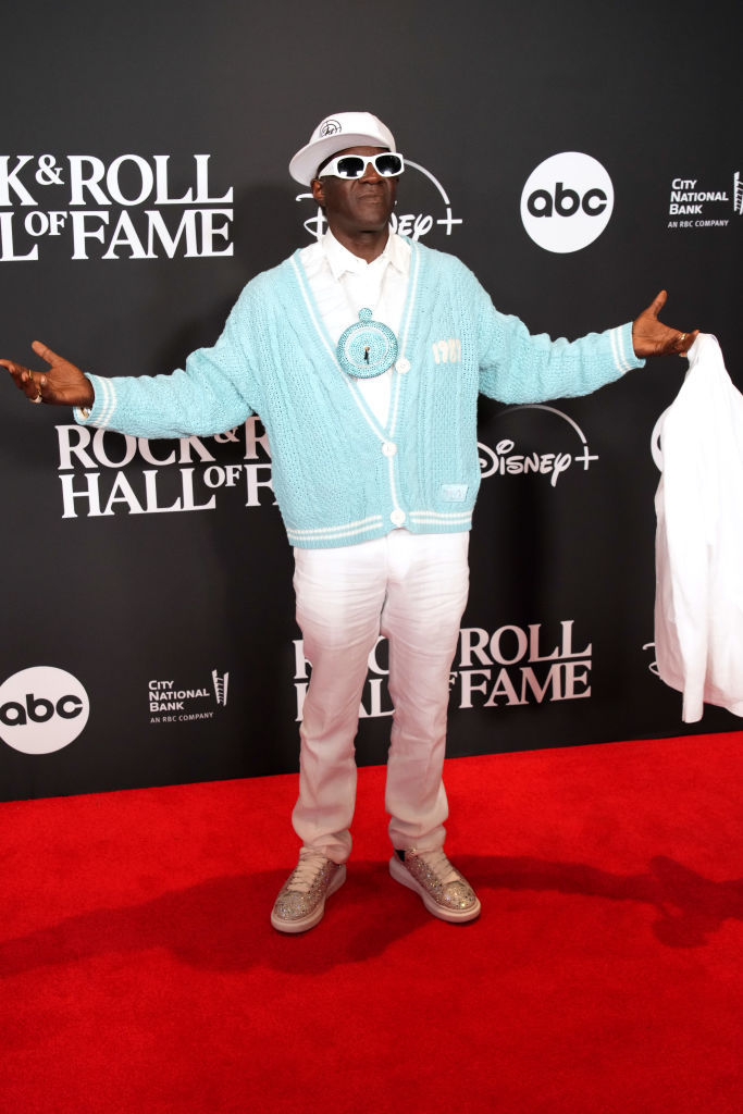 Flavor Flav's Cardigan Gifted To Him By Taylor Swift