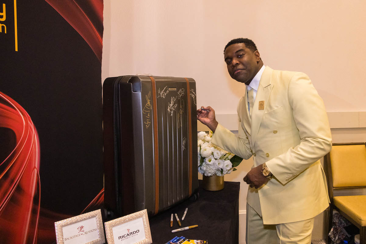 Sam Richardson visits the Backstage Creations Gifting Suite benefitting the Television Academy Foundation for the 75th Emmy Awards