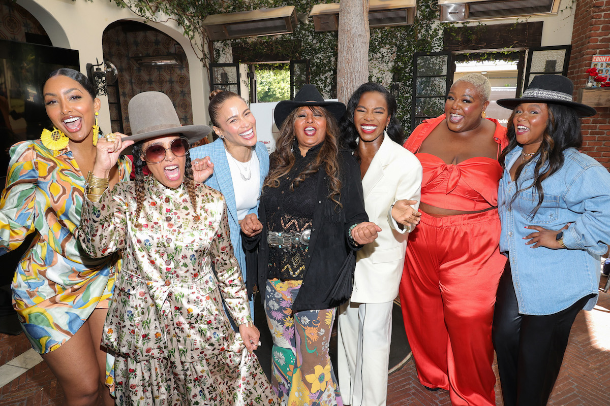 Olay Noel, Cree Summer, Paula Patton, Danielle Young and Gia Peppers attend Prime Video It Girl Brunch honoring Pam Grier with Deborah Ayorinde