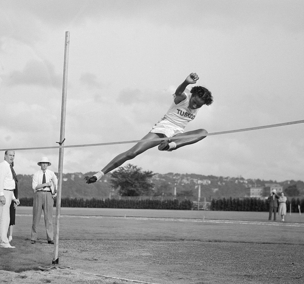 Alice Coachman Performing the High Jump