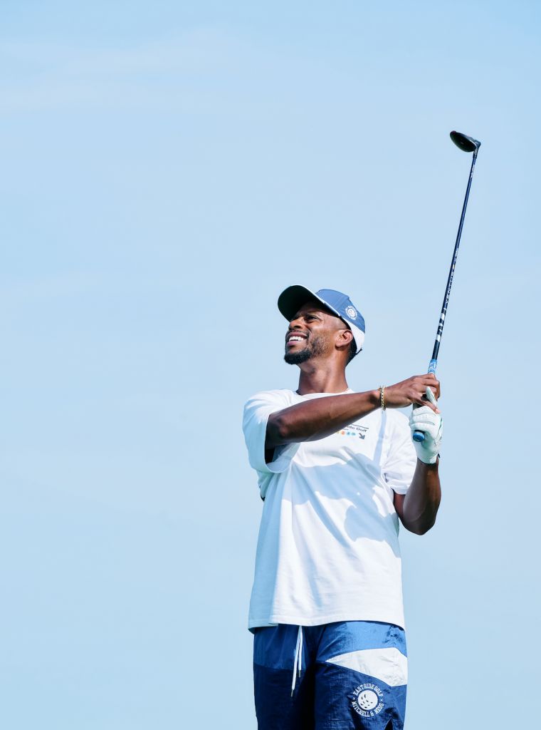 Victor Cruz Admiring His Work