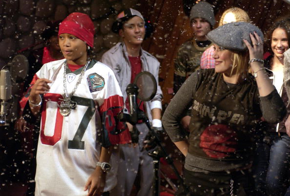 Hilary Duff & Lil' Romeo on the Set of Duff's Video "Tell Me A Story"