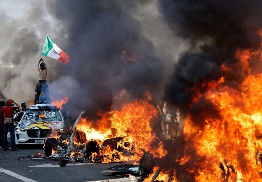 Toque de queda en Los Ángeles tras protestas violentas