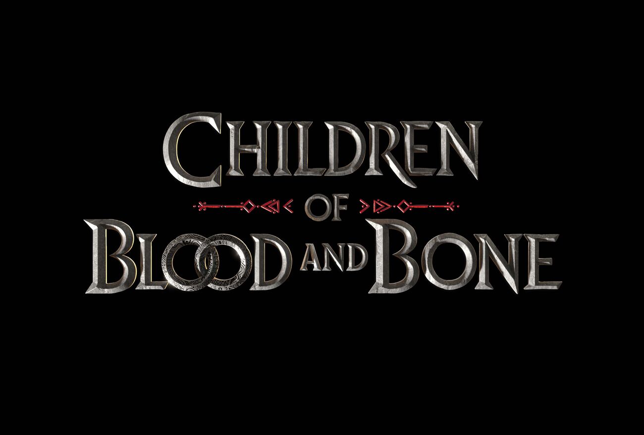 Children of Blood and Bone movie logo in dark, gothic style text with decorative elements