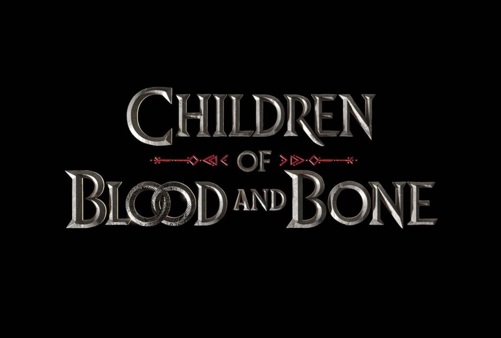 Children of Blood and Bone movie logo in dark, gothic style text with decorative elements